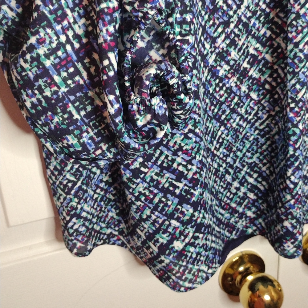 NWT Apt 9 MultiPrint Blouse Top Shirt Black Size 1X - Picture 9 of 10